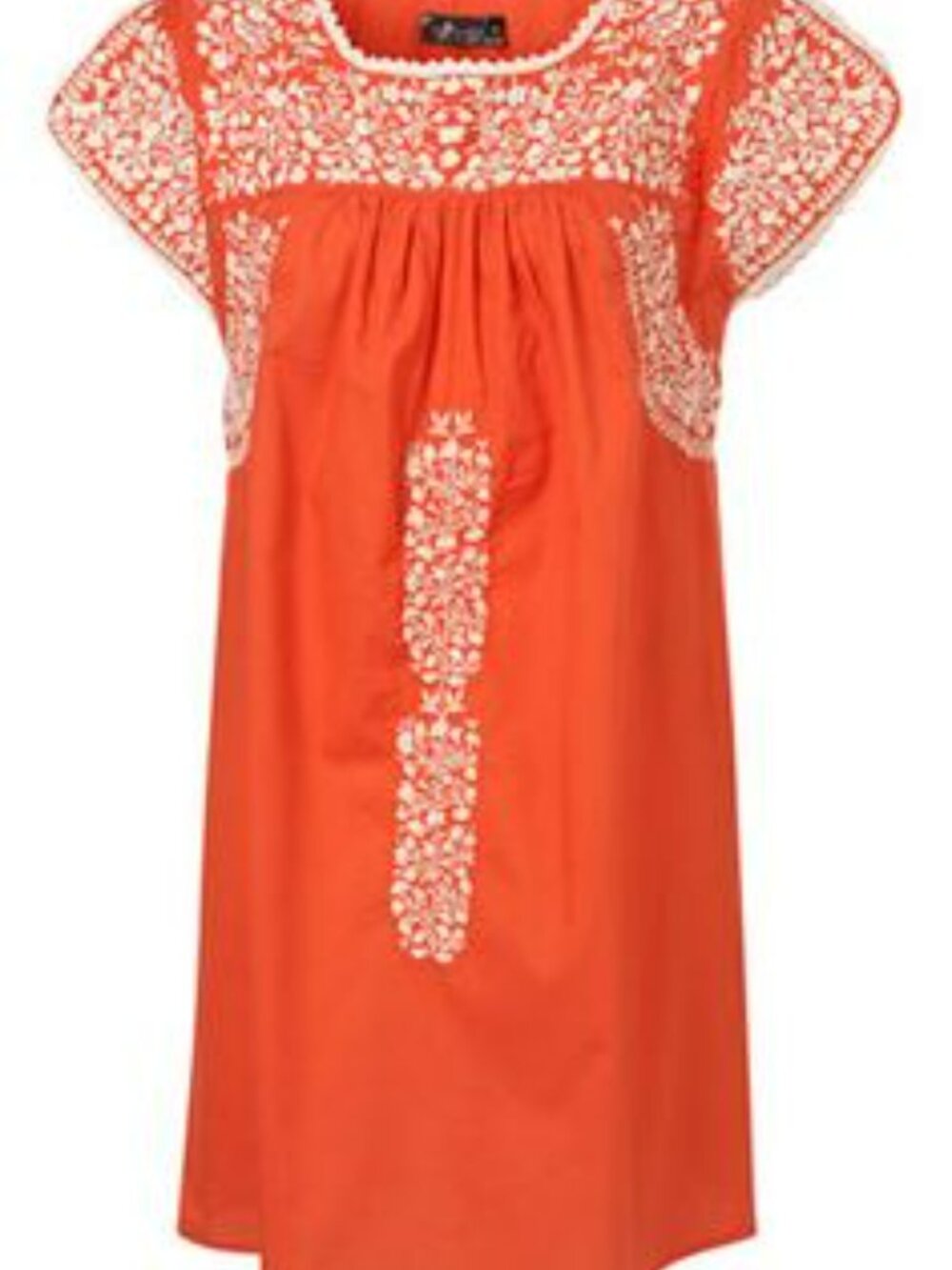 Vintage Embroidered Puebla/Otomi Embroidered Mexican Indigenous Tunic Mini Dress